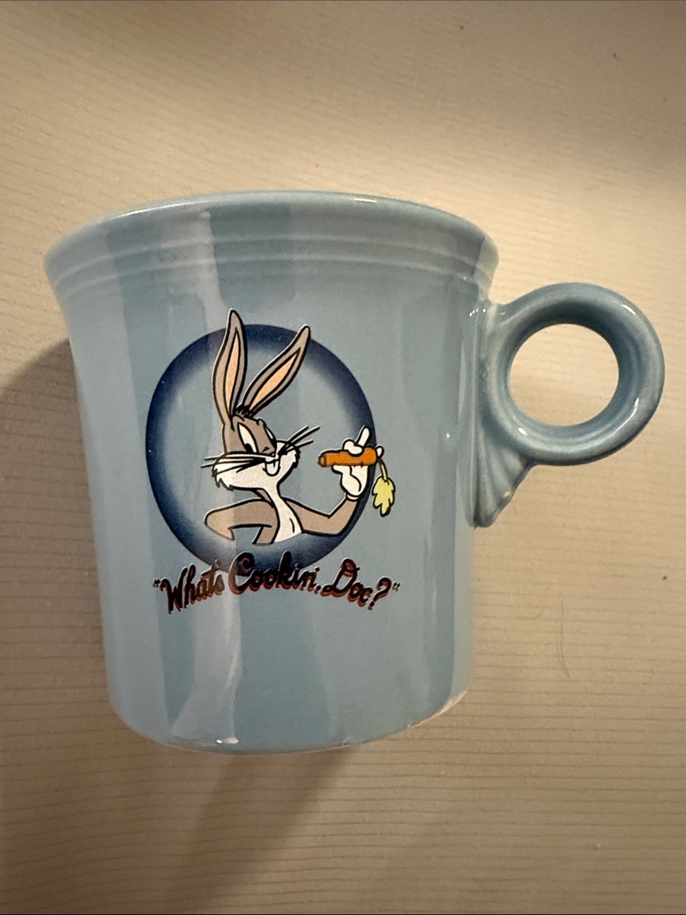 Fiestaware Periwinkle Blue Bugs Bunny Mug